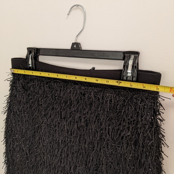 NWT Mango Black Fringe Mini Skirt Size M - Picture 6 of 6
